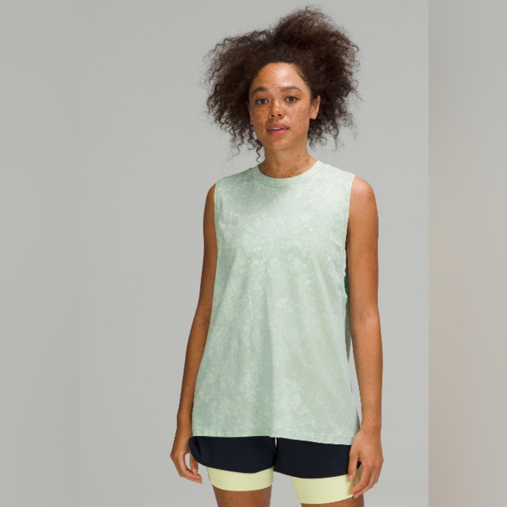 Lululemon All Yours Tank Top Cloudy Wash Arctic Green